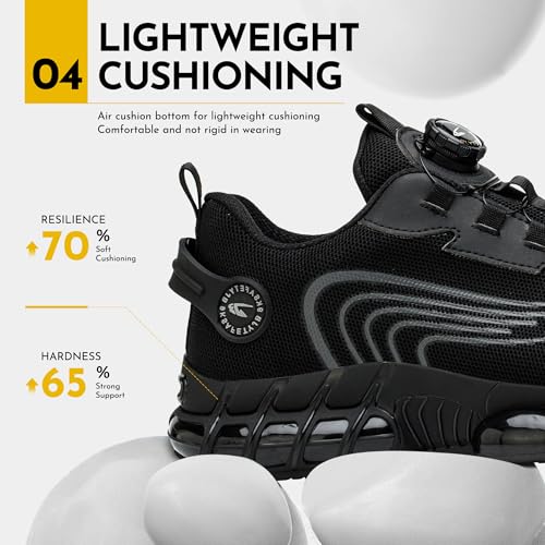 Image of Steel Toe Work Sneakers for Men Women Lightweight Comfortable Industrial & Construction Work Safety Shoes
