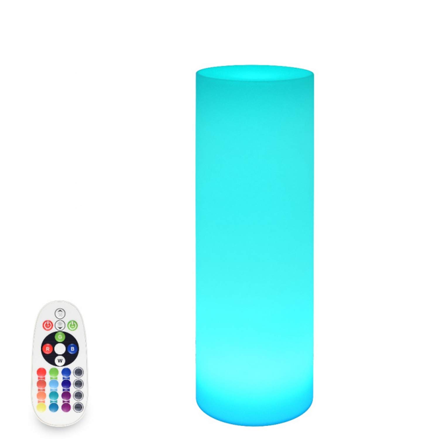 Playlearn LED Rechargeable Light Up Furniture - Indoor or Outdoor Use - Waterproof with Remote (Small Cylinder 76cm)