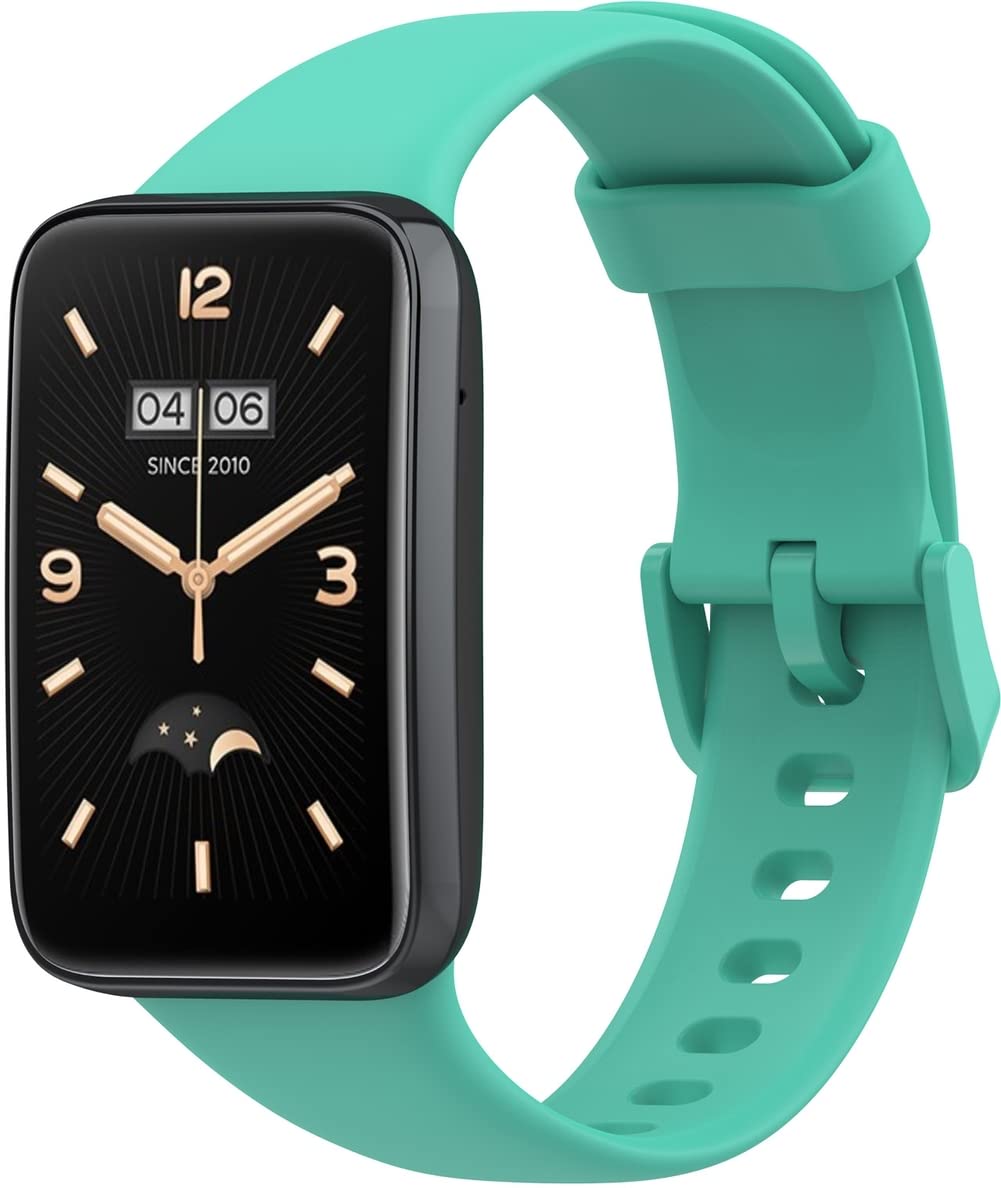 Compatible with Xiaomi Smart Band 7 Pro Watch Strap, Gransho Silicone Watch Strap with Stainless Steel Deployment Buckle NO241020