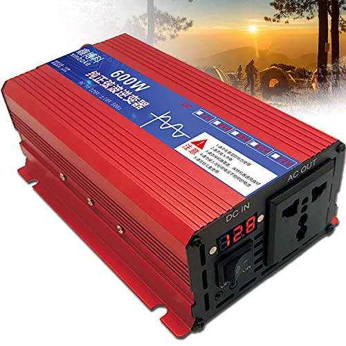 Image of 12V 24V 48V 60V 72V to 110V 230V Voltage Converter Pure Sine Wave Inverter 600W 1600W 2200W 3000W with LCD Display & AC Sockets for Household Travel Camping Rv Emergency,600W-12Vto220V (600W 60Vt
