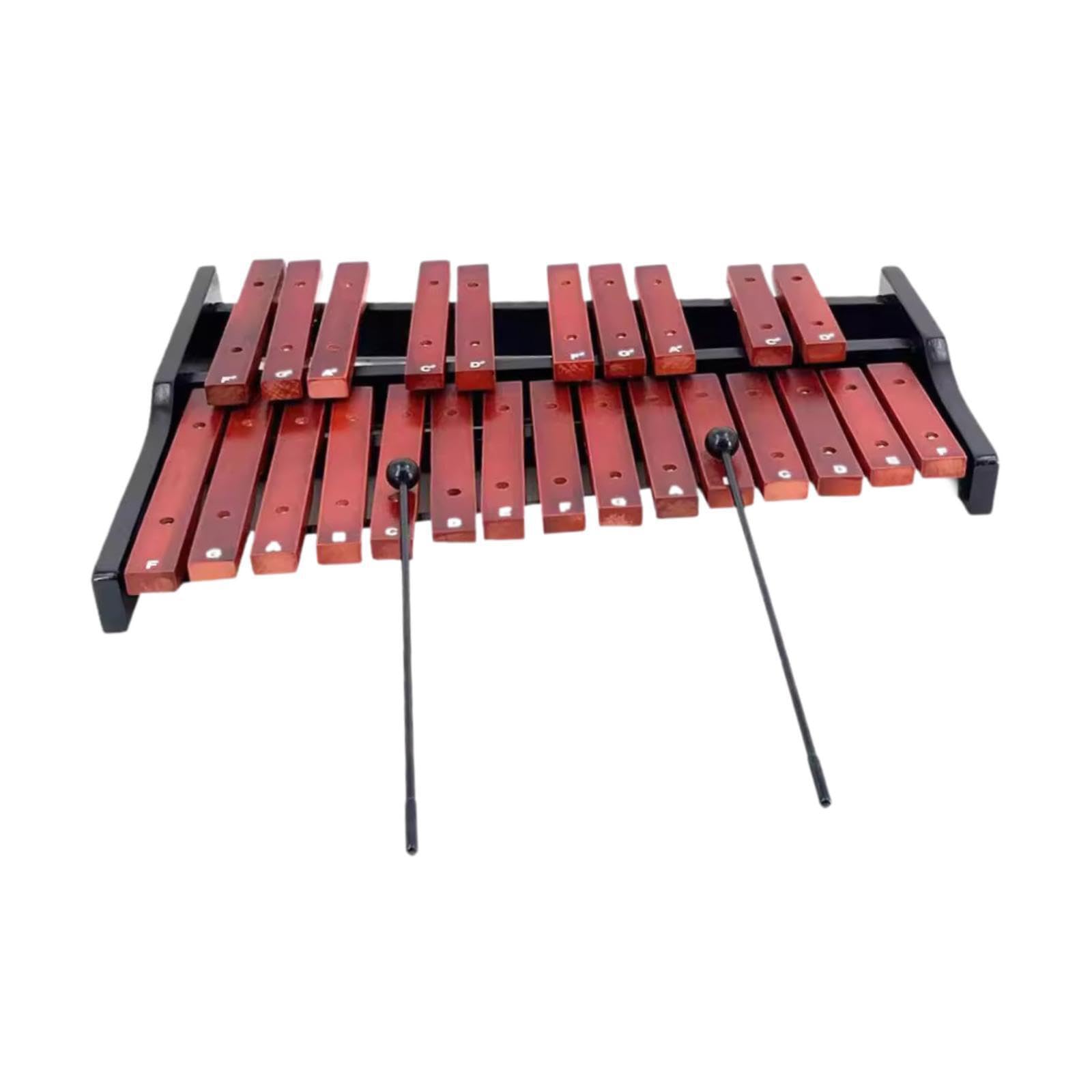 Xilófono soprano de Para madera Glockenspiel con 25 teclas, fabricado para niños. Promueve la música segura. Este instrumento musical infantil es, Imitación con bolsa, 58x47x8cm