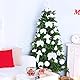 FEPITO 16 Stücke Weiß Weihnachtsschmuck Fantasie Engel Weiße Feder Flügel Ornament für Weihnachtsfeier Dekoration DIY Handwerk