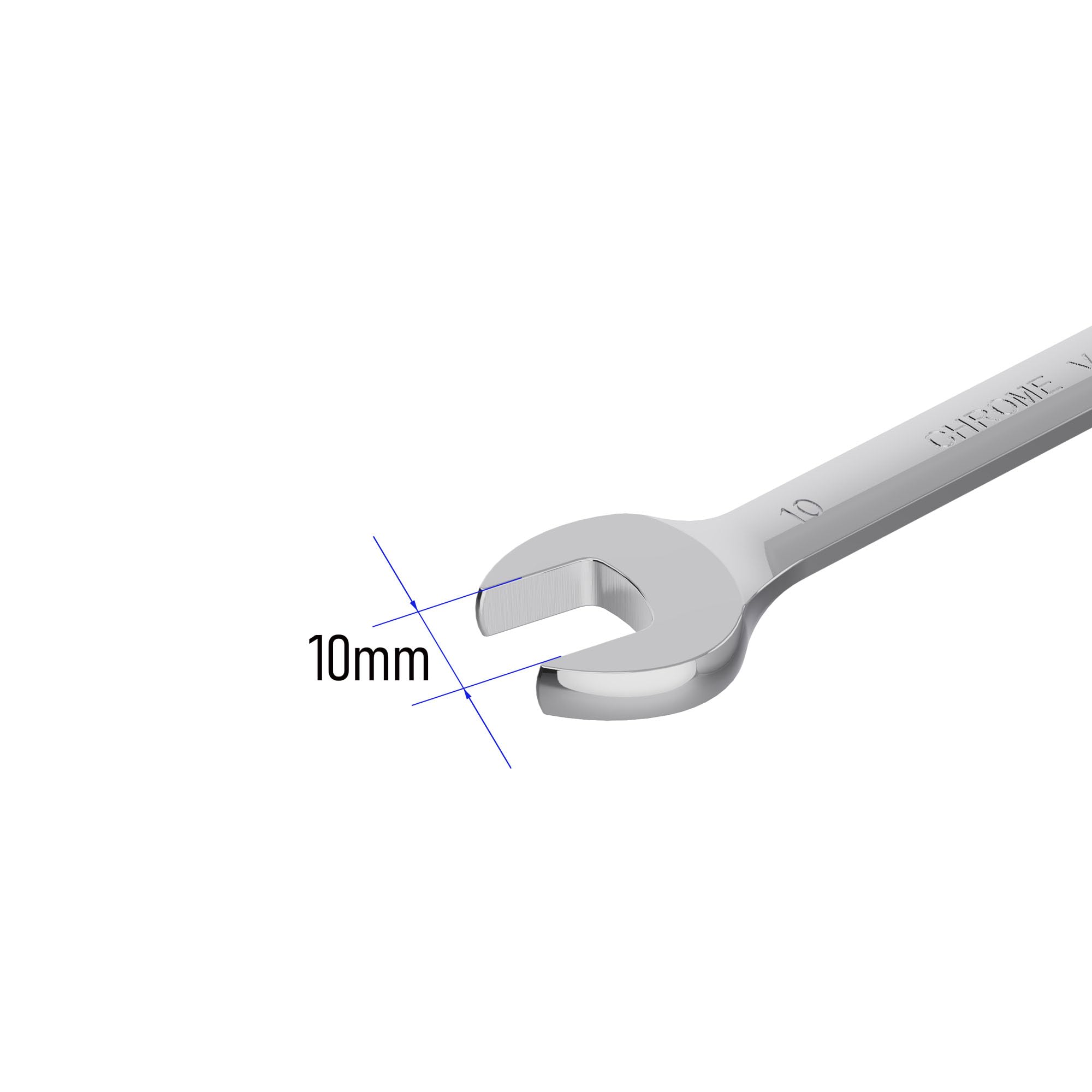 FOCMKEAS 10mm Flex-Head Ratcheting Combination Wrench Metric 72 Teeth 12 Point Ratchet Box Ended and Open End Spanner Tools - Image 4
