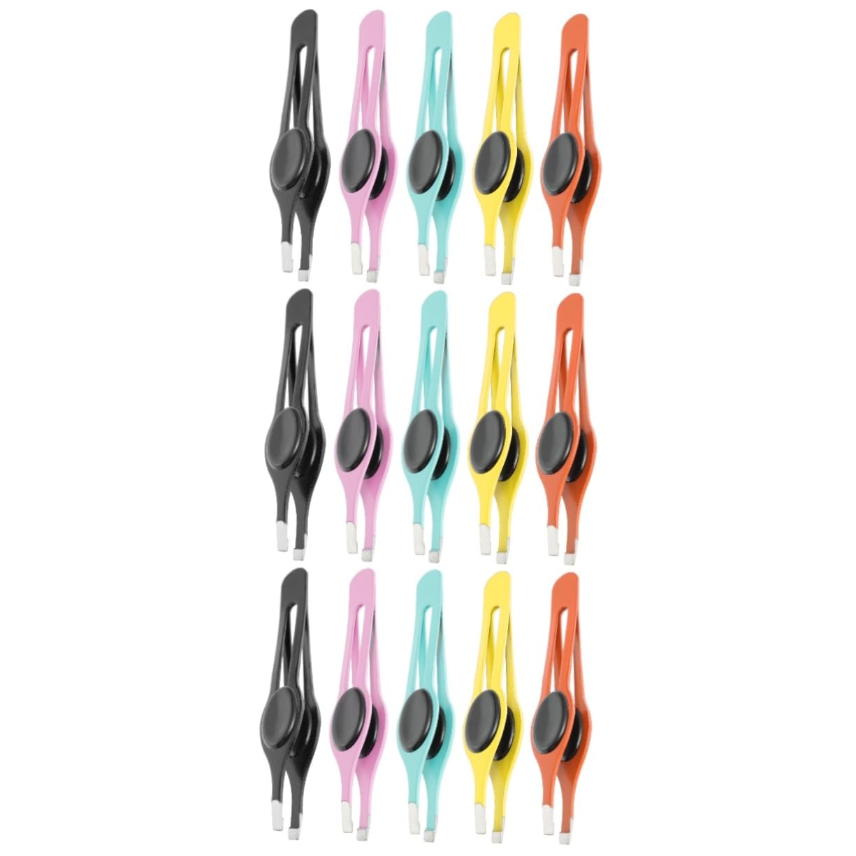 Healeved 15pezzi Pinzette Sopracciglia Inossidabile Cuscinetto Antiscivolo Precisi Per Rifinitura e Styling Sopracciglia Per e
