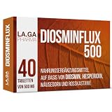 Diosmin Hesperidin 500 mg hochdosiert mit Vitamin C, Mäusedorn 40 Tabletten