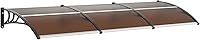Vista 13 de VEVOR Toldo para puerta de entrada, toldo de puerta de ventana de 24 x 24 pulgadas con drenaje y soporte de ABS, cubierta de policarbonato