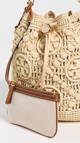 Tory Burch Women's T Monogram Raffia Bucket Bag4