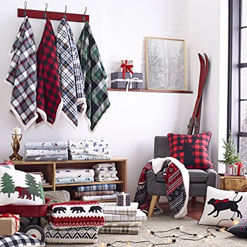 Image of Eddie Bauer - Twin Sheets, Cotton Flannel Bedding Set, Brushed For Extra Softness, Cozy Home Decor (Birch Forest, Twin)
