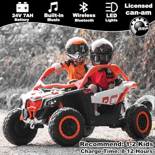 Image of Licensed CAN-AM Maverick X3 24V Ride On Toys 2 Seater Kids UTV Side by Side