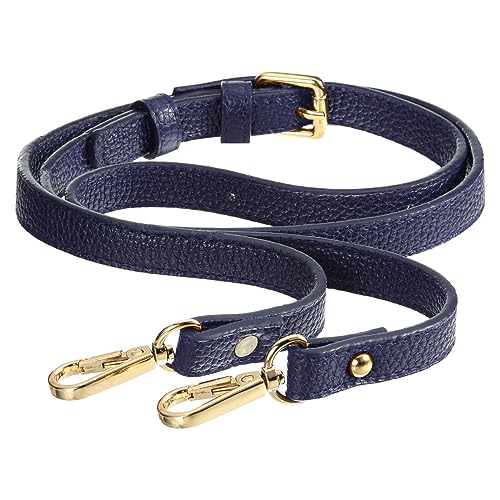 Image of uxcell Purse Strap, Leather Adjustable Replacement Strap for Women's Crossbody Handbags Bag, 0.6 inch Wide, 41-51 inch Long (Blue)