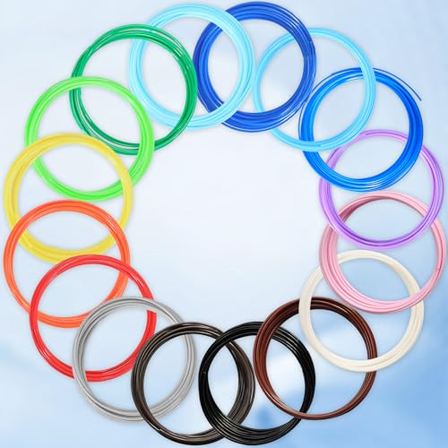 Image of MIKA3D 3D Pen 3D Printer PLA Filament Refill, 16 Colors 1.75mm PLA Filament Pack, High-Precision Diameter Filament, Each Color 10 Feet, Total 160 Feet Lengths, Great PLA Printing Sample Pack