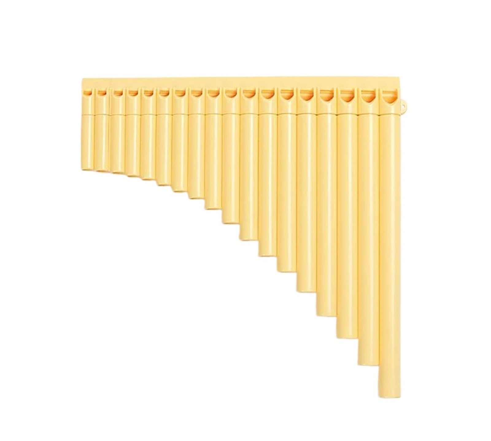 Flauto di Pan Flauto di Pan 18 tubi Strumento di Pan Flauto di Pan Chiave di Do Per Studenti Principianti Con Borsa per il Trasporto Manuale dell'Utente Strumento Musicale(Yellow)