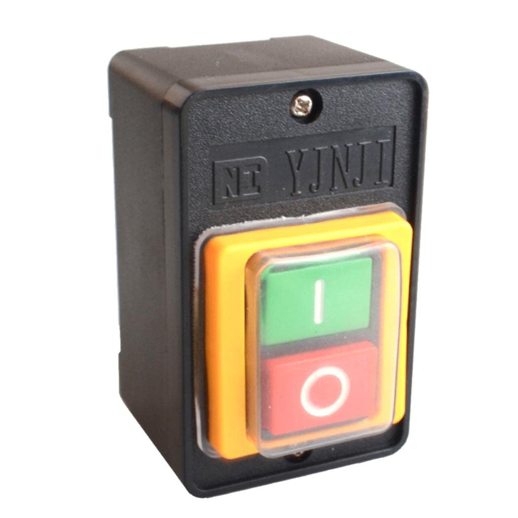 ON/Off Waterproof Push Button KAO-5/BSP210F-1B Craftsman Bench Drill Press Switch 10A Reset-image-0