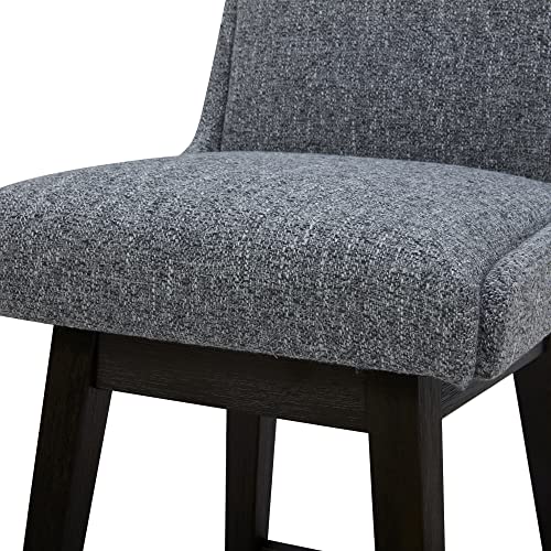 Chita Counter Height Swivel Barstools, Upholstered Fabric Bar Stools Set Of 2, 26.4" Seat Height, Grey (Multi-Colored) #TOP5