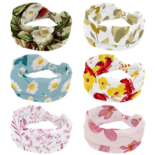 Bandeaux cheveux doux qui ne glissent pas lot de 6 turbans élastiques femme