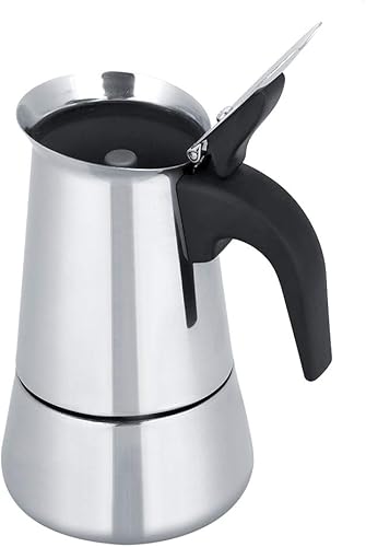 Miniatura 3 de Fydun Acero inoxidable, portátil de acero inoxidable, cafetera Moka Maker Mocha Pot (6.8 fl oz)