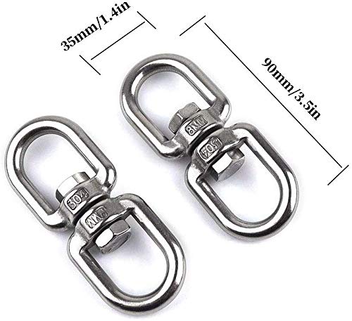 2PCS M8 304 anello girevole in acciaio inox con