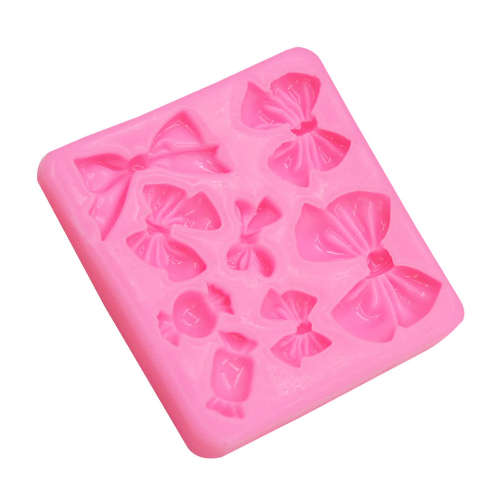 NEWFT 4 Cavity Bowknot Fondant Mold Biscuit Mold Cartoon Press Baking Mold Birthday Tools Cake Decorating Tools