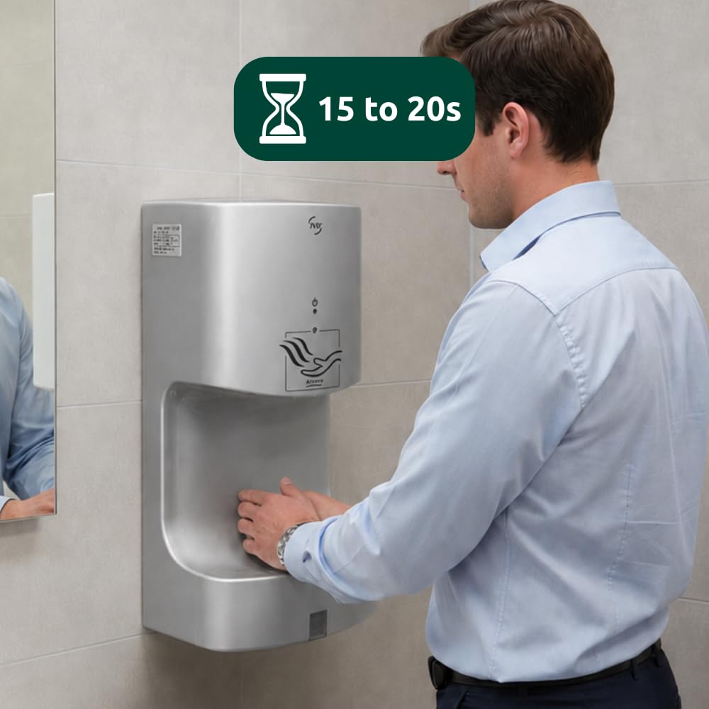 JVD - Sèche-Mains Airwave Gris métallisé - Matériel Professionnel