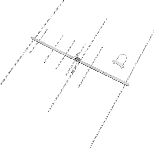 HYS Antena Yagi de doble banda 9.511.5dBi 100 W 8 elementos haz 6.6 ft27.6 in VHFUHF antena Yagi al aire libre con perno en U para radiorepetidor