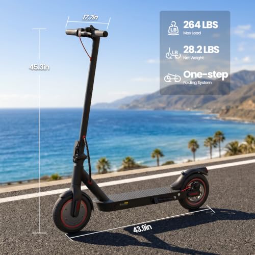 Image of Electric Scooter Adults, 1000W /500W Motor, 28 /21 Miles Max Range, 10'' /8.5 inch Tires All Terrain, 25 /21 MPH Top Speed, Lightweight Commuting E Scooter, Foldable for Adults Teens