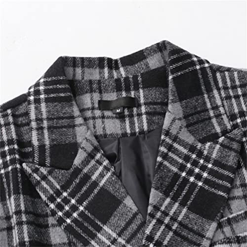 Blazer Scozzese Casual da Uomo Cappotto da Uomo