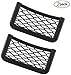 Car Storage Organizer, DDSKY 2-Pack Universal Car String Bag Car Seat Side Storage, 6 X 3.2 Net Bag Mesh Pocket Organizer Stick-on for Purse Bag Phone