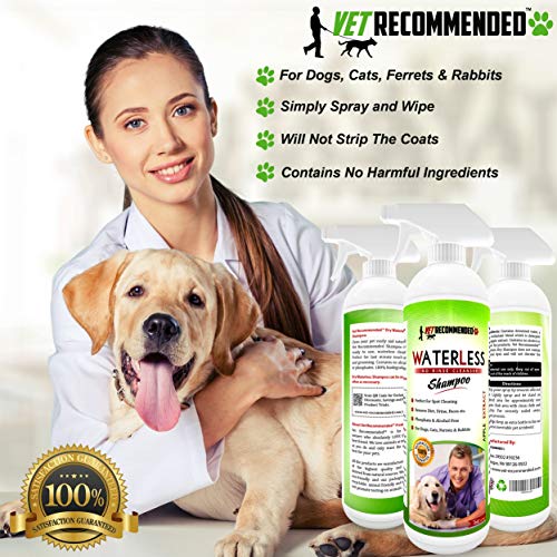 Vet Recommended Waterless Dog Shampoo No Rinse Dry Shampoo For Dogs (16Oz/473Ml), Detergent And Alcohol Free, Apple Extract - Perfect For Spot Cleaning The Dog Coat - Made In Usa #TOP5