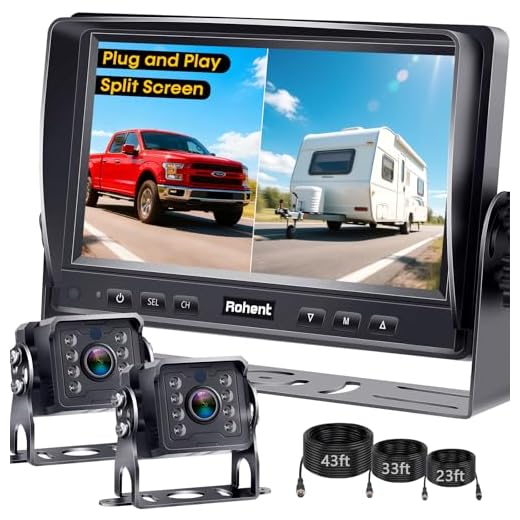 Dual RV Backup Camera System with 7" Monitor
