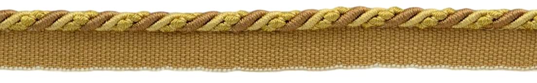 Cordon torsadé pour coussin de salon Ellora liseré beige doré 21m