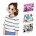 Garneck A Pair of Unusual Star-Shaped Rimless Sunglasses for Women, Irregular Fashion Sunglasses for Cosplay Parties and Photo Shoots, Gold Frame with Grey