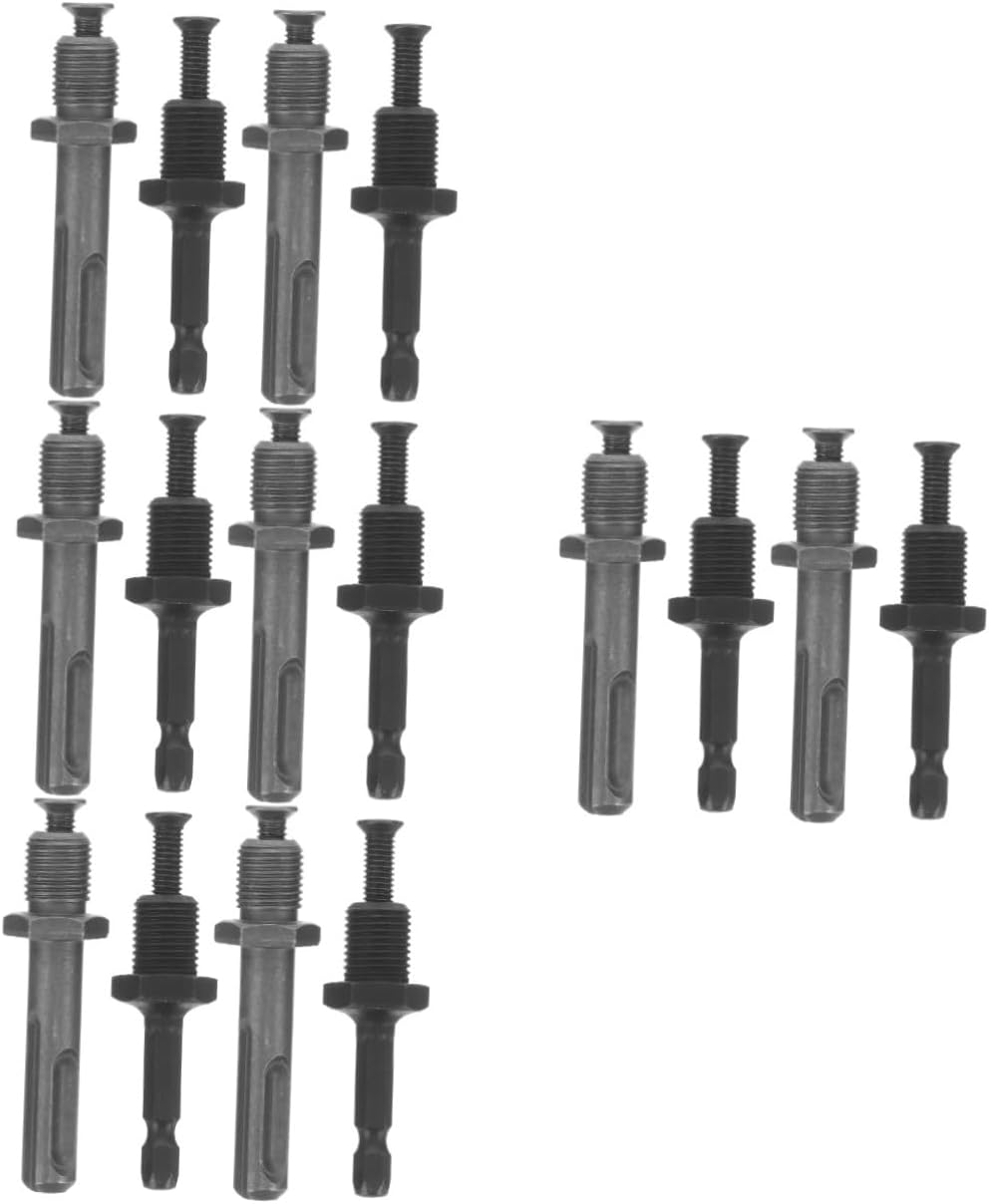 Gadpiparty 16pcs Electric Drill Chuck Converter Adapter Impact Driver Wrench Extension Compatible and for Versatile Drilling Applications