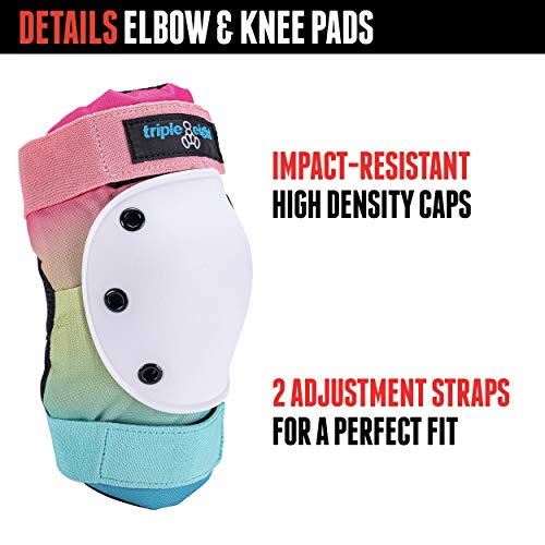 Image of Triple Eight Saver Series 3-Pack Pad Set- Ideal for Skateboarding, In-line Skating, Roller Skating, and Biking