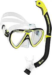 CRESSI Adult Snorkeling Set in Comfortable Pure Silicone - Mask & Semi-Dry Snorkel | Ikarus & Orion