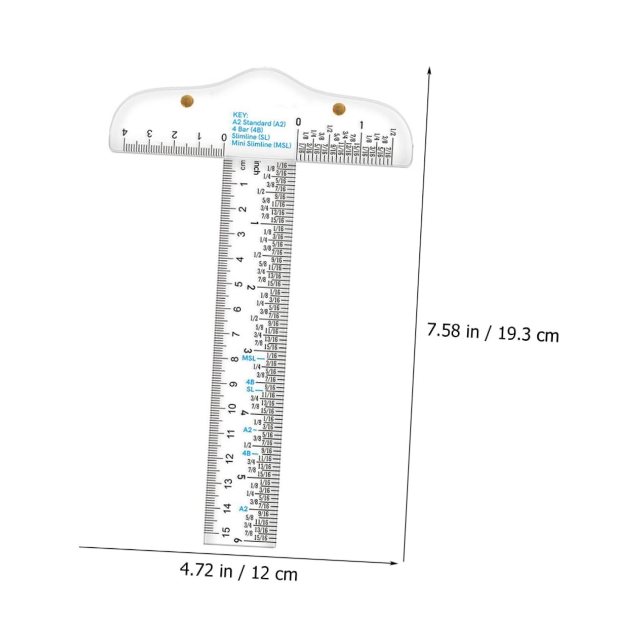 5 Pezzi Righelli A Forma Di T A Squadra, Strumento Di Calibrazione Per Magliette, Righello Da Disegno, Righello A Forma Di T, Trasparente, Da Cucito,