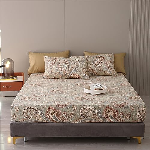 Camfortbliss Cotton Pillowcase For Hair And Skin Queen Size, Luxury Paisley Pillowcases 20X30 Inches thumb #4