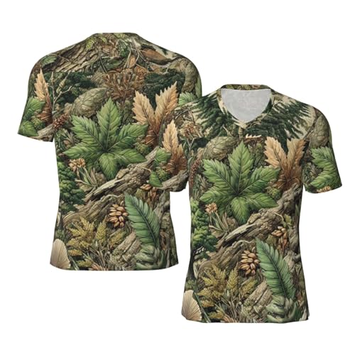 Stylish Athletic Sports Jersey Camo-Hunting-Tree Men's Rugby Jersey Large