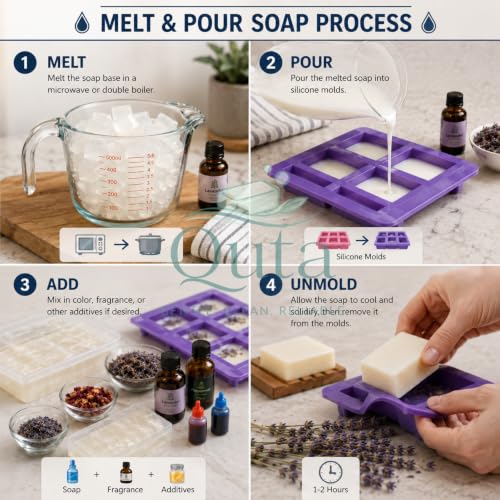 Image of Activated Charcoal Soap Base 1 Kg Detox Melt and Pour Soap Making | Rich black coconut-shell charcoal base, SLS SLES paraben and tallow free, makes 10-12 bars, easy-cut cubes, no lye