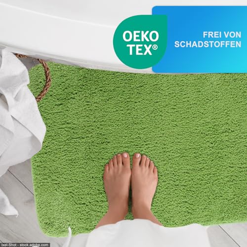 NYVI Badematte NYVISpa Lasalle 60x90 cm Grau Rechteckig - Badezimmerteppich - rutschfest, Saugfähig, Schnell Trocknend, Fußbodenheizung geeignet, Oeko-TEX, Waschbar, Weich – Bild 5