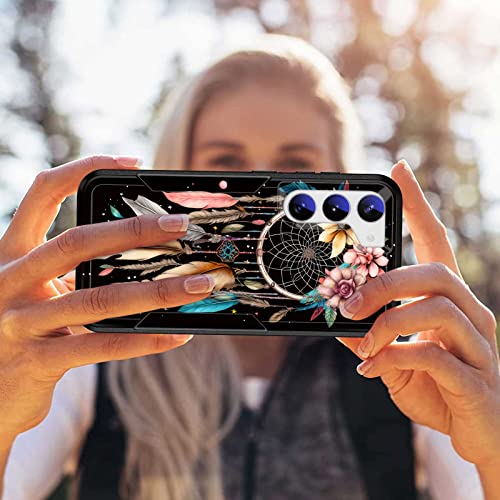 JHYYTUJTYP for Galaxy S23 Plus Case,[Military Grade Drop Tested] Heavy-Duty Tough Rugged Shockproof Protective Case for Samsung Galaxy S23 Plus 6.6" 2023,Dream Catcher Flower - image 7