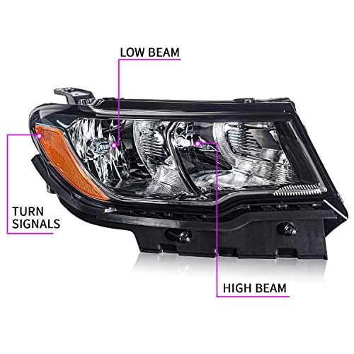 Archaic Headlight Assembly For 2017-2021 Jeep Compass Oe Style Headlamp Replacement,Passenger Side,55112706Ae,Ch2503295,55112707Ac #TOP1