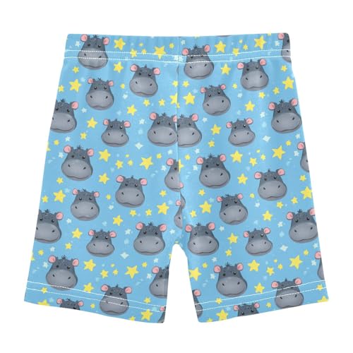 Girls' Shorts Soft Summer Soft Boxers Short Cute Hippos Leggings Dance Bottoms3