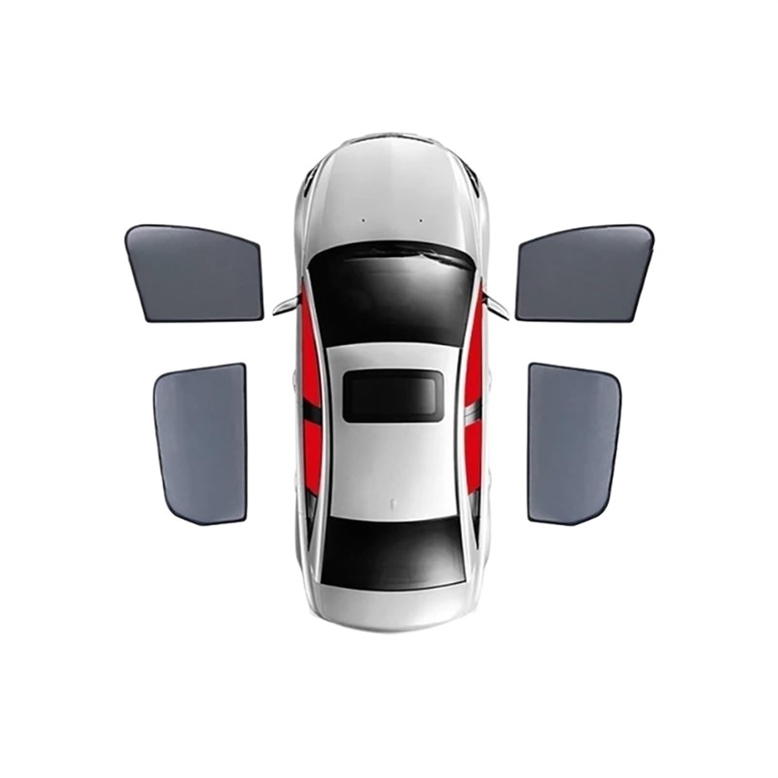 Parasol de coche para Volvo XC60 2009-2017 a medida kit de 4 piezas delanteras y traseras 6