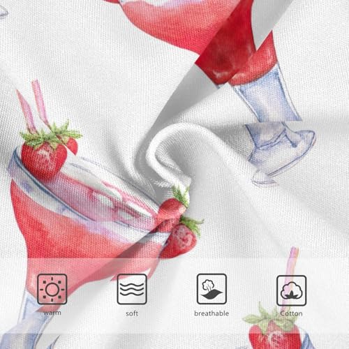 Cute Pink Strawberry Cocktails Boy Briefs Cotton Boys' Underwear Soft Breathable Briefs Underwear3