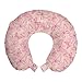 ABAKUHAUS Blassrosa Reisekissen Nackenstütze, Schmetterlinge, Schaumstoff Reiseartikel für Flugzeug und Auto, 30x30 cm, Weißer Pfirsich und Rosa