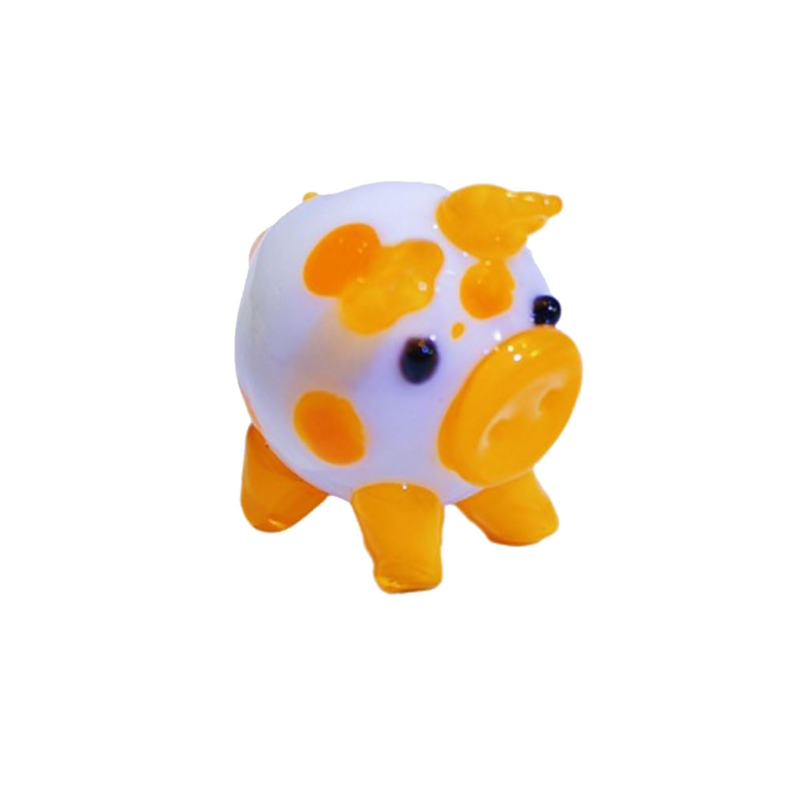 Uitndvyte B Colorful Glass Piggy Miniature Figurine Crystal Animal Ornament For Artistics Home Decoration Giving Miniature Piggy Figurine