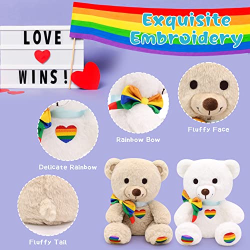 Kophinye Teddy Bear - Rainbow Teddy Bear, 9 Inches Teddy Bear Stuffed Animal, Soft Small Teddy Bear Plush Gift For Kids Birthday, Christmas, Home Decoration(Khaki) #TOP3