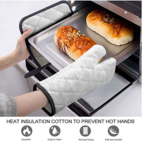 Rustic Lodge Bear Moose Oven Mitts Sets,Heat Resistant Hot Pads Pot Holders,Kitchen Hot Pads And Mitts For Baking Cooking Grilling Bbq Cabin Decor #TOP5