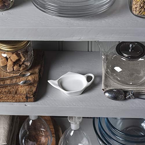 WM Bartleet & Sons 1750 T271 Traditional Porcelain Tea Bag Tidy, 12x8cm  White