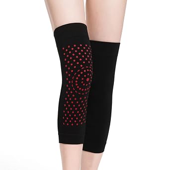 1 Pair Far Infrared Self Heating Knee Pads Sports Protection Knee Support Brace Kneepad Cotton Leg Warmer Sleeve for Arthritis Joint Pain Relief Injury Recovery